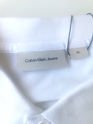 Polo Calvin Klein Jeans Blanco Talla XL