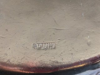 Antico pentolino con coperchio silverplated Broggi