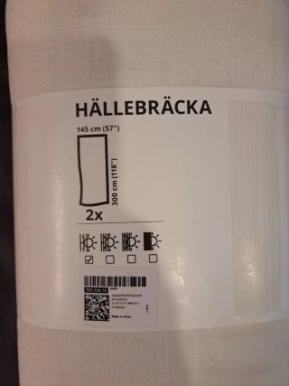 Cortinas HÄLLEBRÄCKA IKEA Blancas (2x)