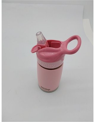 Nuby - Thirsty Kids - Botella Acero Inoxidable Flip-It Reflex para viajes - Vaso Antiderrame Bebe Con Cierre Seguro Y Diseño Tér