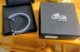 Pulsera Lotus Doble Hilo Plata