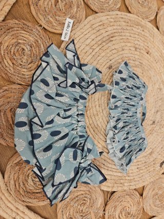 Braguita y cuello 2 años estampado floral