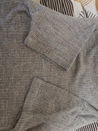 Polo Zara jaspeado gris manga corta Talla S
