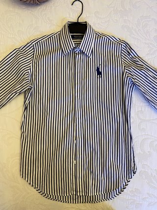 Camisa Polo Ralph Lauren Rayas Azul Blanco