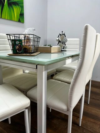 OFERTA!!  Mesa de comedor extensible de cristal