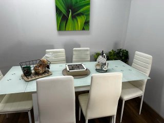 OFERTA!!  Mesa de comedor extensible de cristal
