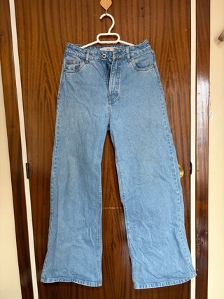 Pantalón wide leg azul