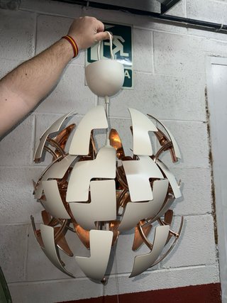 Lámpara Techo IKEA PS 2014 Blanca y Cobre rojizo