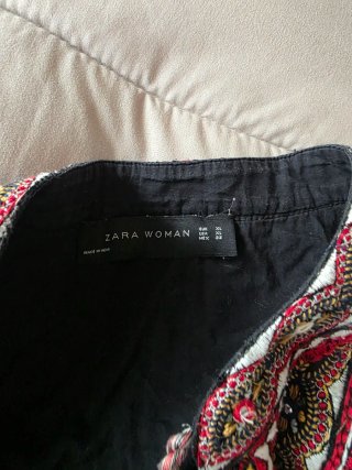 Chaqueta Zara Bordada Multicolor Talla Única