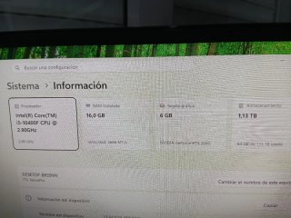 PC Gamer Intel i5-10400F y RTX 2060