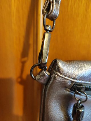 Bolso mujer plateado pequeño