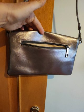 Bolso mujer plateado pequeño