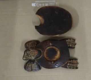 Tartaruga Coccinella Legno Thailandia porta oggett
