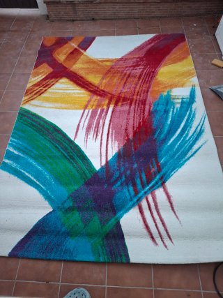 Alfombra diseño abstracto multicolor