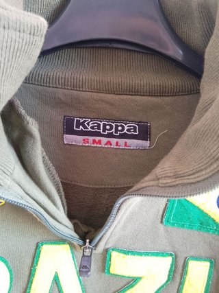 Felpa Kappa Vintage BRAZIL Verde cotone italy