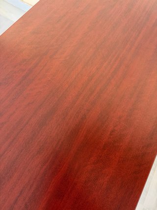 Mesa de oficina angular caoba