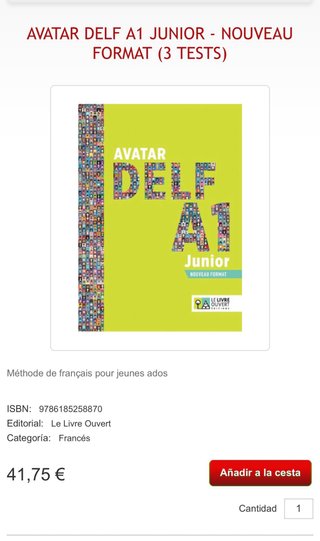 Libro ESO francés Avatar Delf A1
