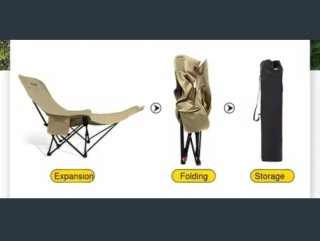 Silla plegable camping beige