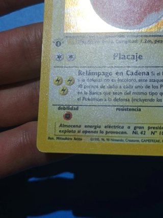 Carta Pokémon Electrode 90 HP Edición 1