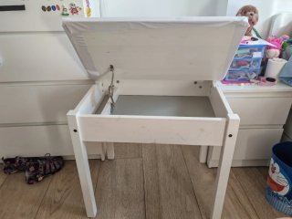 Mesa pupitre infantil blanca