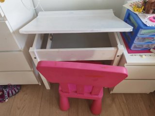 Mesa pupitre infantil blanca