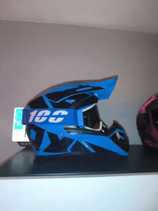 Casco Motocross  FOX  Con Gafas 100%