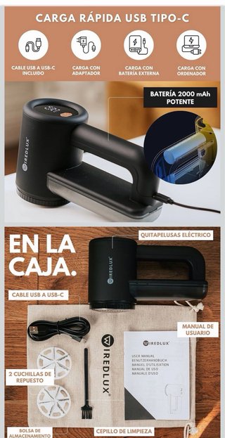 Quitapelusas Eléctrico WiredLux