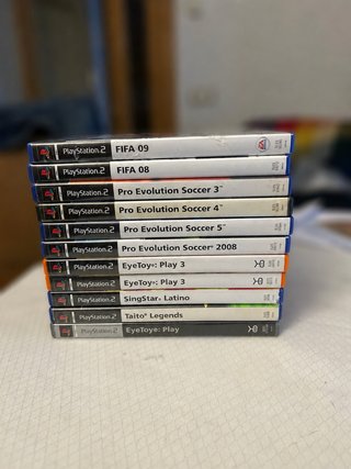 Lote 11 Juegos PS2: FIFA, PES, SingStar, EyeToy