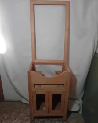 Mueble de madera para lavabo