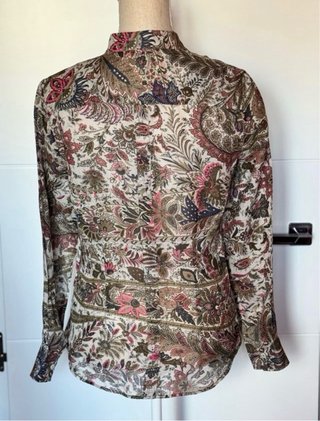 Blusa de ramio natural Massimo Dutti