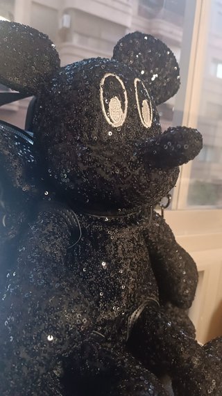 Mochila Mickey Lentejuelas Negra