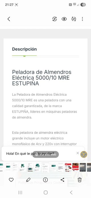 Peladora de almendras Estupiña 5000/10 TR