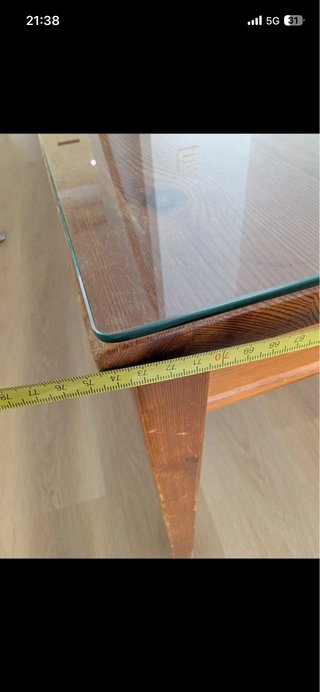 Mesa de comedor madera y cristal O mesa de estudio
