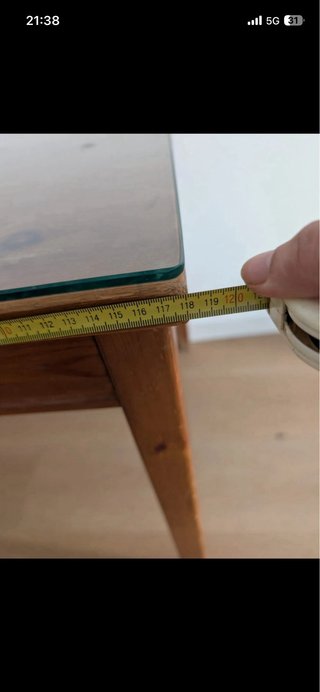 Mesa de comedor madera y cristal O mesa de estudio