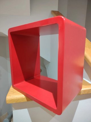 Estantes cubo rojos 30x20x30cm