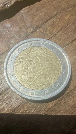 Moneda 2 euros Italia 2002 Dante