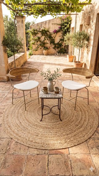 Conjunto 2 Sillas Hierro y Mimbre