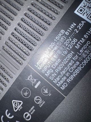Portátil Lenovo para piezas i3 6ª Gen pantalla rot