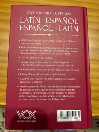 Diccionario ilustrado latín-español/ español-latín