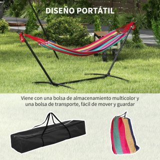 Hamaca con soporte multicolor