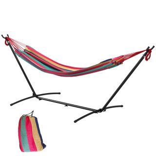 Hamaca con soporte multicolor