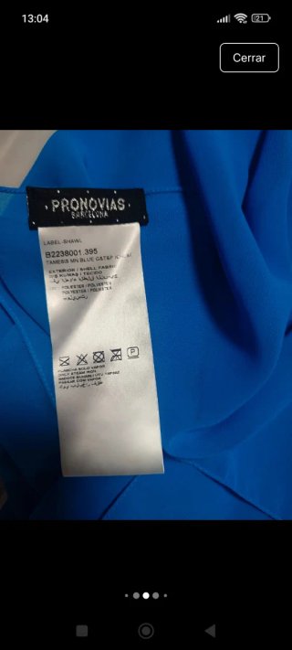 Vestido Pronovias Azul Talla s. Costo 700€