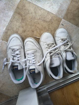 Zapatillas Adidas y Puma de Piel Blancas