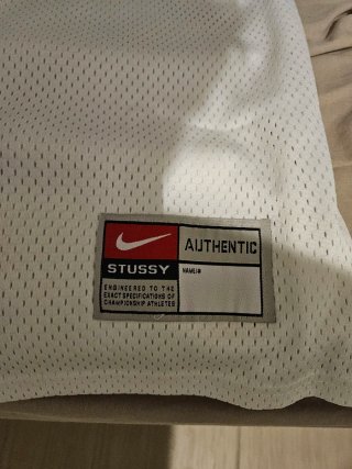 Nike x Stussy Camiseta Blanca Malla