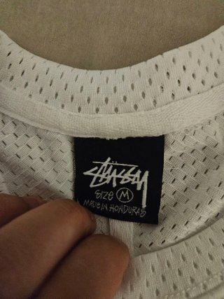 Nike x Stussy Camiseta Blanca Malla