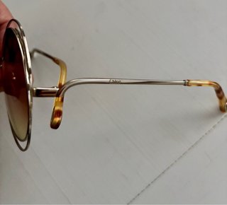 Gafas de sol Chloé redondas doradas
