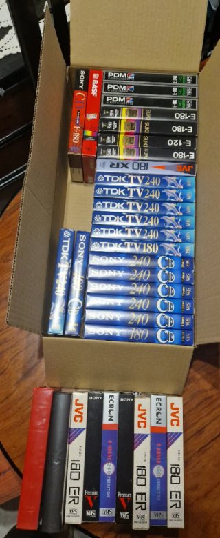 Lote Cintas VHS Vírgenes TDK, Sony, JVC, ECRON
