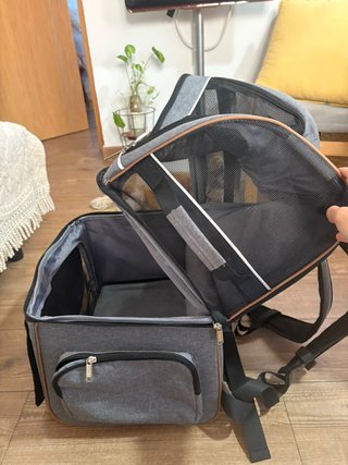 Mochila Transportín Perro Gato Plegable