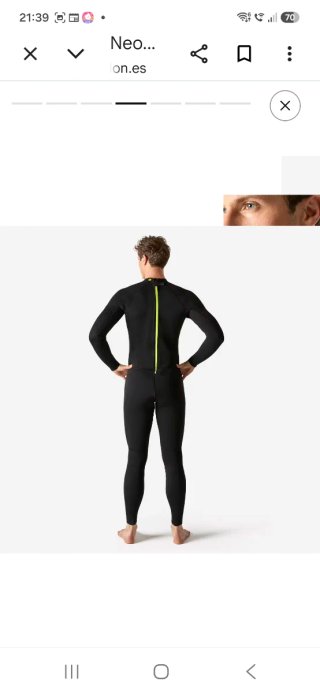 Traje Neopreno Surf Hombre 4/3mm Negro