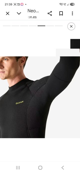 Traje Neopreno Surf Hombre 4/3mm Negro